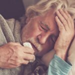 man with flu